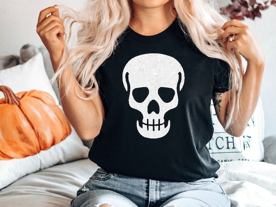 Skull dress shirt womens sale