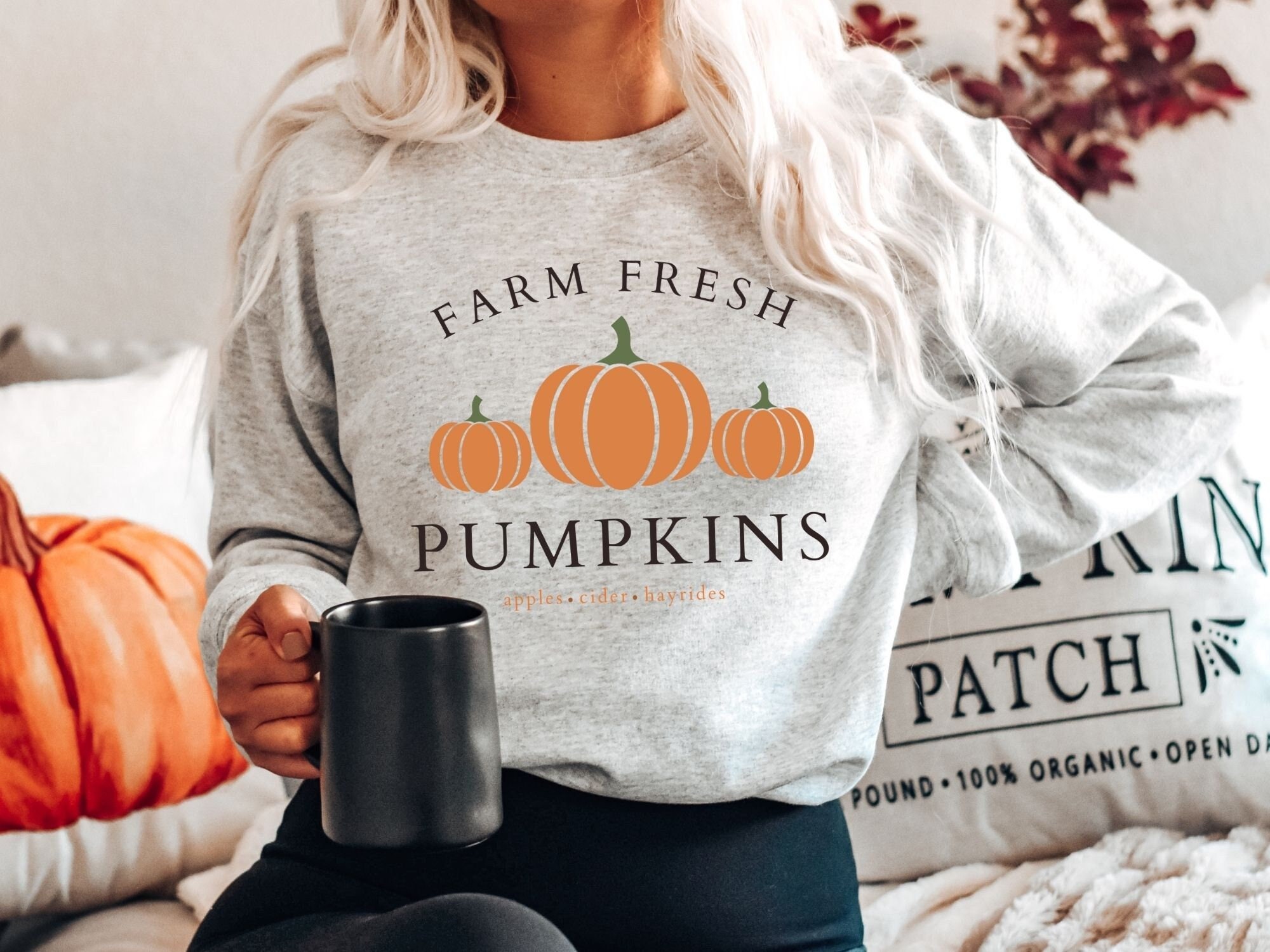 Farm fresh pumpkin sweatshirt hotsell