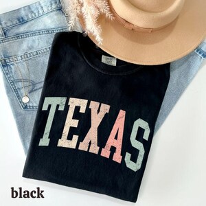 Pastel Texas Shirt, Texas Tshirt, Best Texas Gifts, Womens Texas Shirt, Texas Tee, State Shirts, Comfort Colors® Texas Shirt, State Shirts Black
