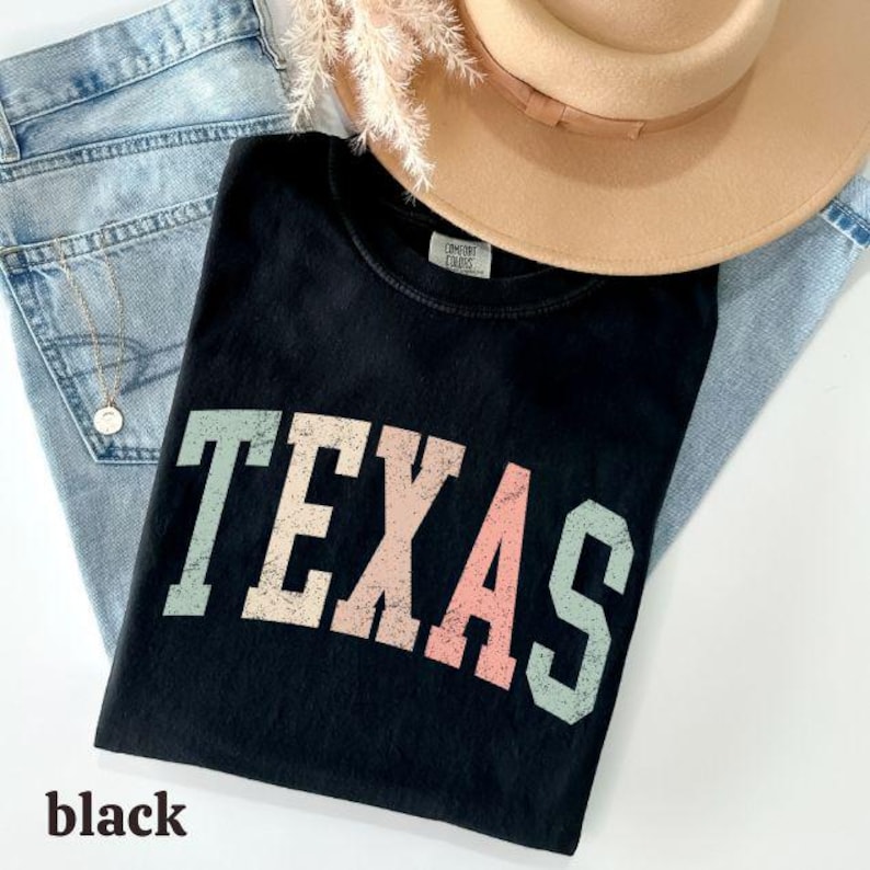 Pastel Texas Shirt, Texas Tshirt, Best Texas Gifts, Womens Texas Shirt, Texas Tee, State Shirts, Comfort Colors® Texas Shirt, State Shirts Black