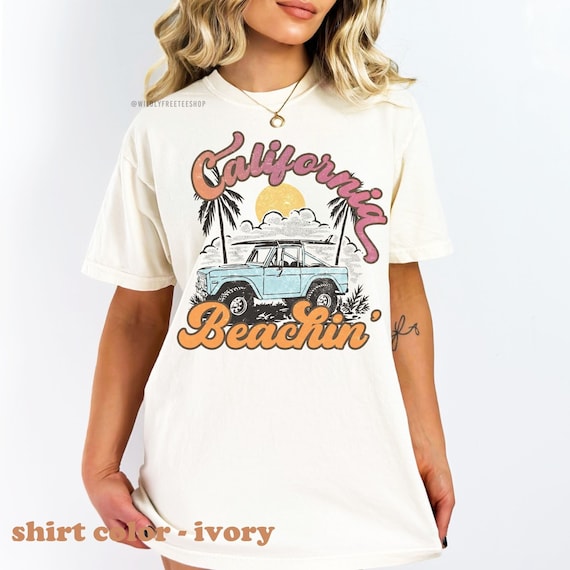 Retro California Beach Shirt California Tshirt Trendy T shirts Women Cali Shirt Cute Tshirts Women Graphic Tees Woman Summer Tshirt Etsy Canada