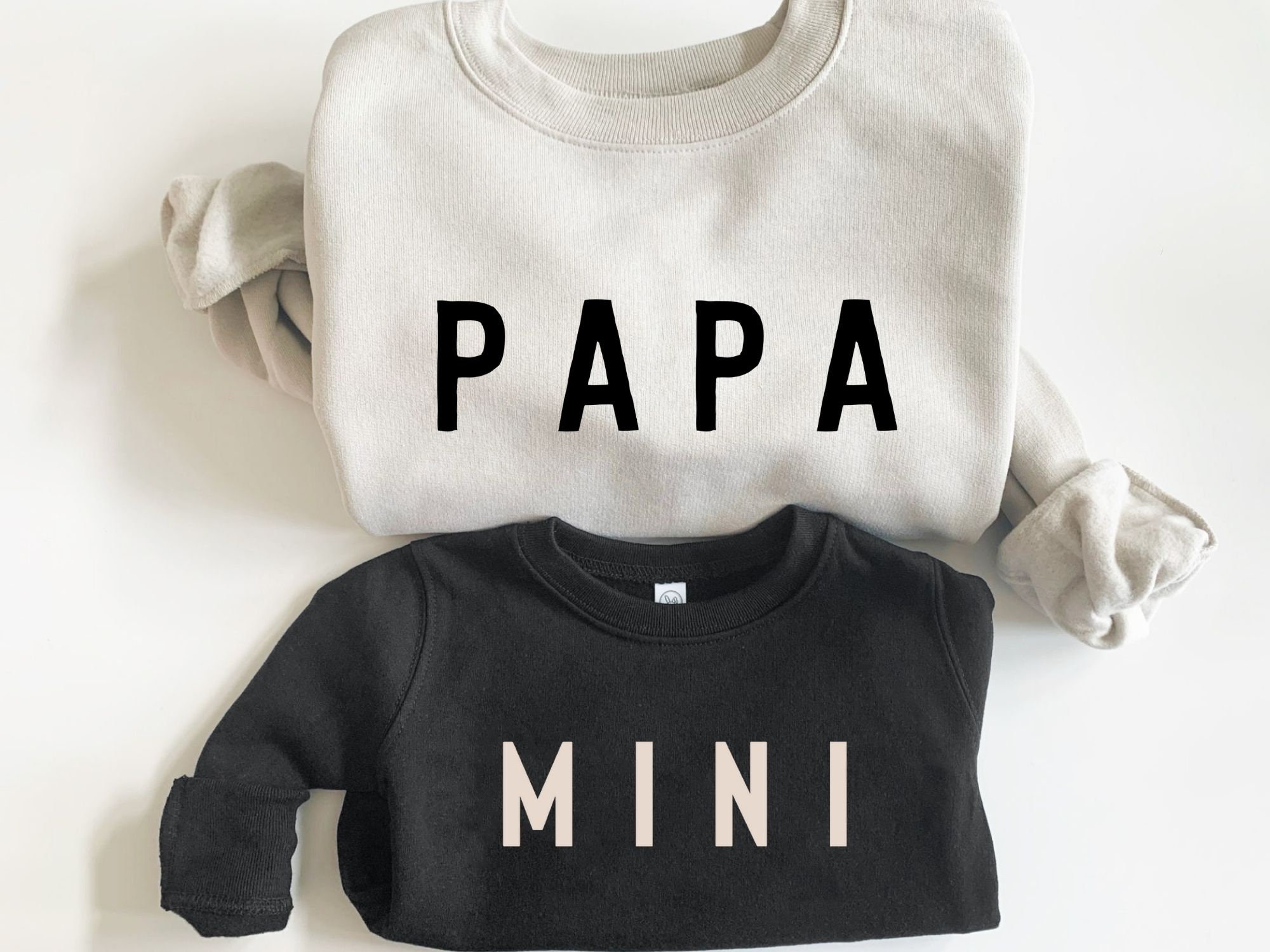 Matching Papa and Mini Sweatshirts, Papa Sweatshirt, Grandpa Sweatshirt, Papa Shirt, Matching Family Sweaters, Fathers Day Gifts for Grandpa