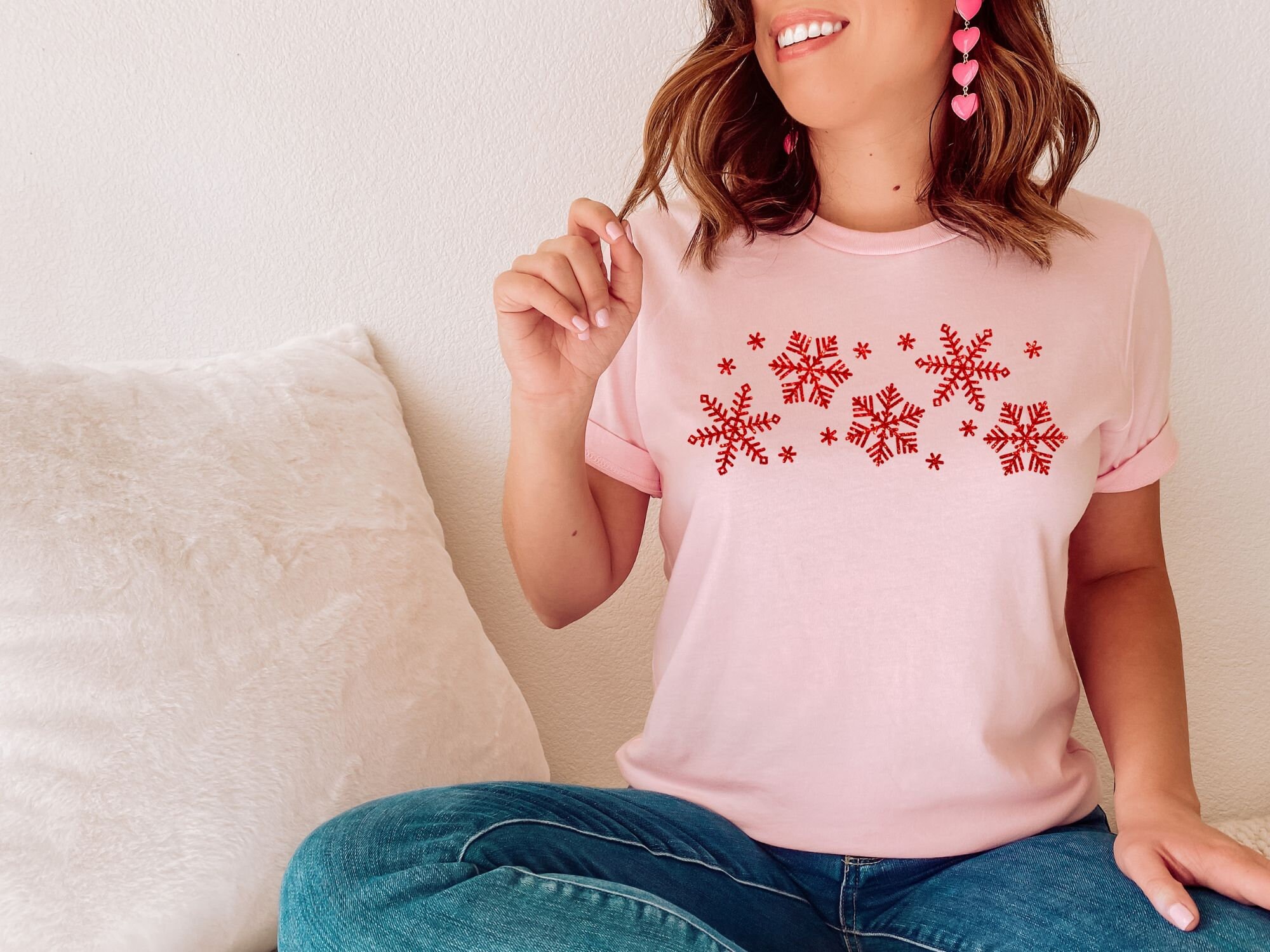Onlyliua Merry Christmas Shirt For Women 3/4 Sleeve Tops And Blouses...