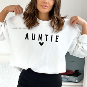Personalized Auntie and Aunties Bestie Shirts, Auntie Me Sweatshirts, Aunt Sweatshirt, Aunt Niece Shirts, Best Gifts for Aunt, Aunt Nephew image 2