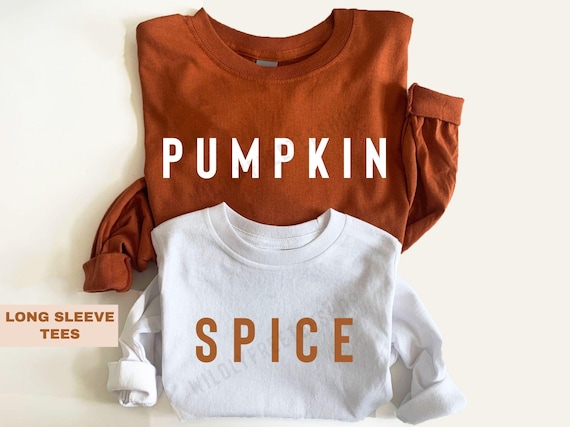 Matching Mommy and Me Pumpkin and Spice Shirts, Mom Daughter Long Sleeve T-Shirts, Mama Mini Fall Shirts, Mom Baby Fall Outfit, Thanksgiving