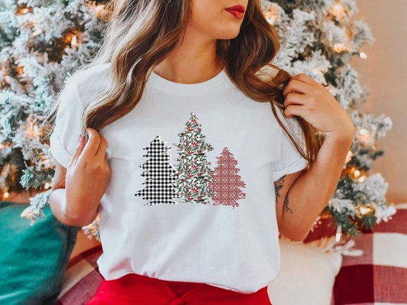 Checkered Christmas Tree Tee Checkered Christmas Tree Tee