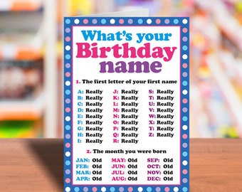 Birthday name really old Card