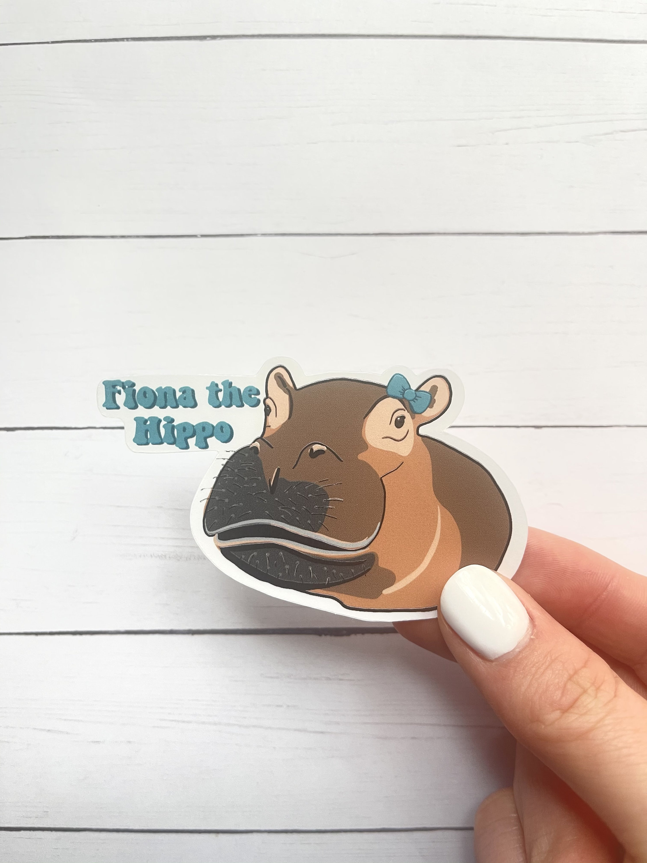 Fiona the Hippo Sticker Fiona Cincinnati Zoo Sticker Hippo | Etsy