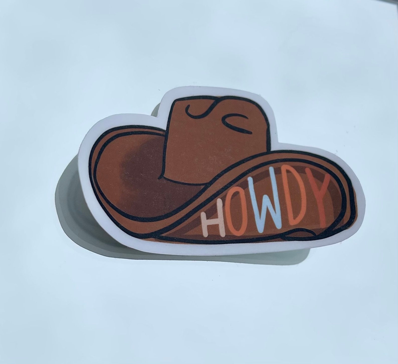 Howdy Cowboy Hat Sticker Cowboy Hat Sticker Nashville Etsy
