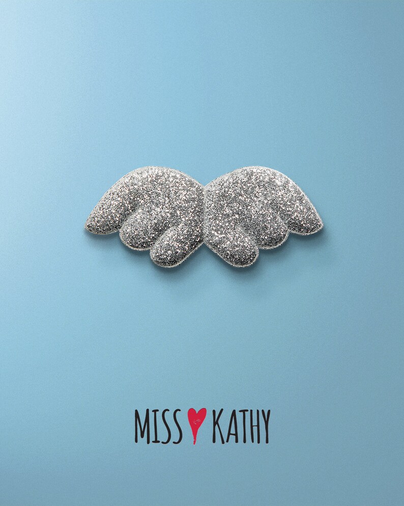 Glitter Wings Hair Clip. Everyday Hair Accessories for Girls. Etsy UK