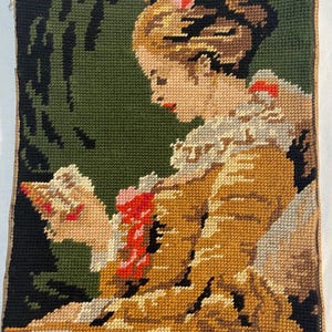 フランス　france vintage ヴィンテージ　少女　クロスステッチ フランス france vintage ヴィンテージ 少女 クロスステッチ