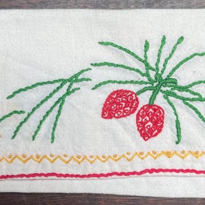 ヴィンテージの手刺繍入りカトラリーポーチ（16F）