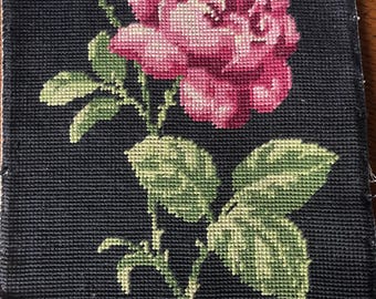 Tapiz grande de rosas rosas. Bordado de rosas, DECORACIÓN CLÁSICA (64)