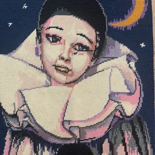 ヴィンテージ フランス ニードルポイント タペストリー：カラフルな鳥