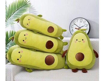 Lovely Avocado Family Large Plush Decorative Pillows| Comfortable Plush Soft Cushion Sofa Décor, Cartoon Doll Cushion for Girls Kids Gift