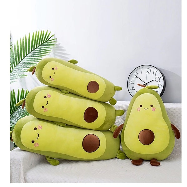 Lovely Avocado Family Large Plush Decorative Pillows| Comfortable Plush Soft Cushion Sofa Décor, Cartoon Doll Cushion for Girls Kids Gift