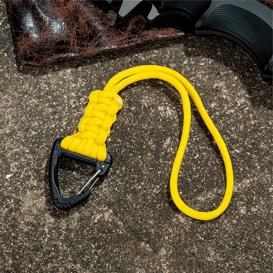 Triangle HK Hook Carabiner Paracord Rope Keychain, Handmade High