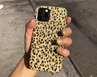 Leopard Cheetah Print | Vintage Fabric iPhone 12/12 Pro, iPhone 13 Pro Case | ROLLO ROLLO