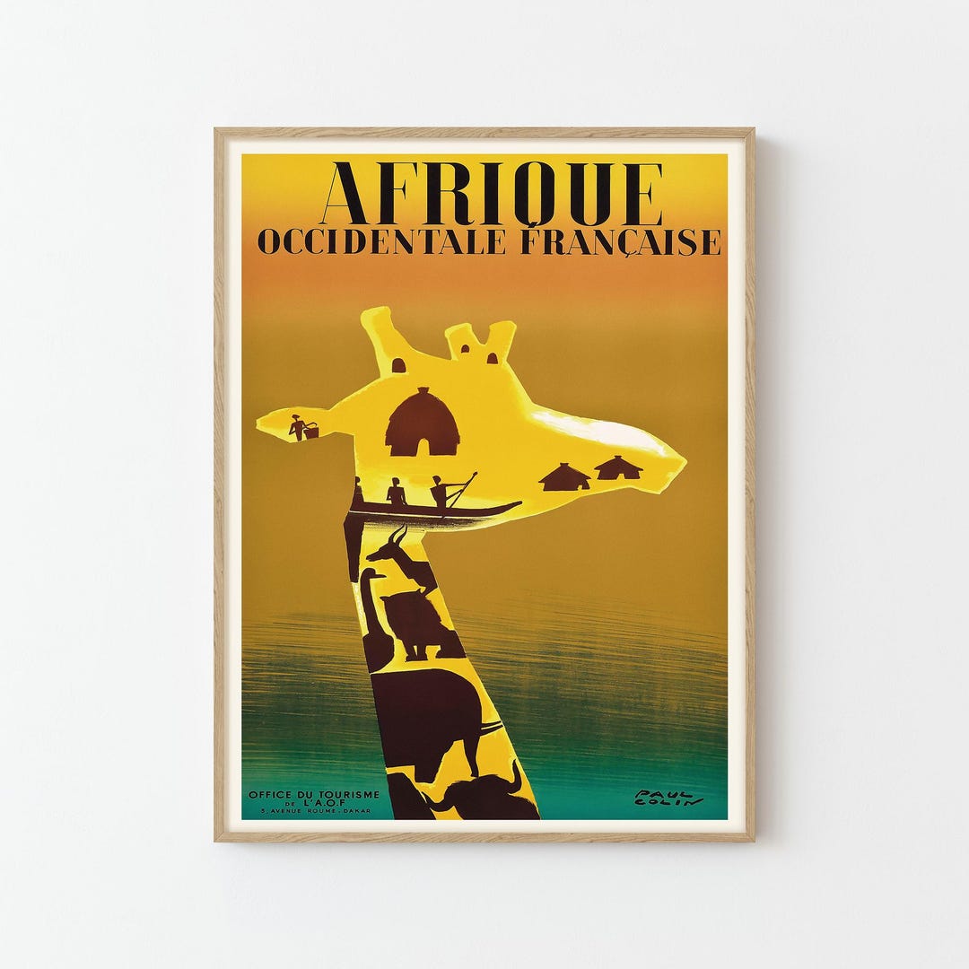 Afrique Occidentale Francaise Vintage Travel Print | Africa
