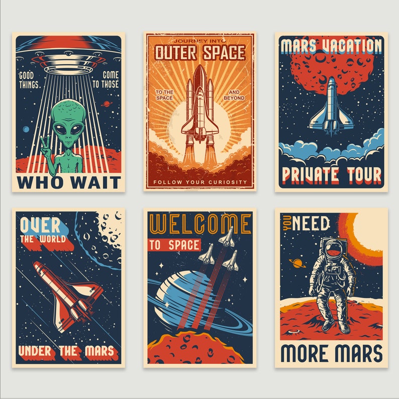 Mars NASA Space Travel Poster Print | Planet Wall Art | Home Decor - Etsy