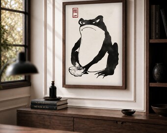 Frog by Matsumoto Hoji Japanese Art Print | Home Decor Wall Art - Etsy