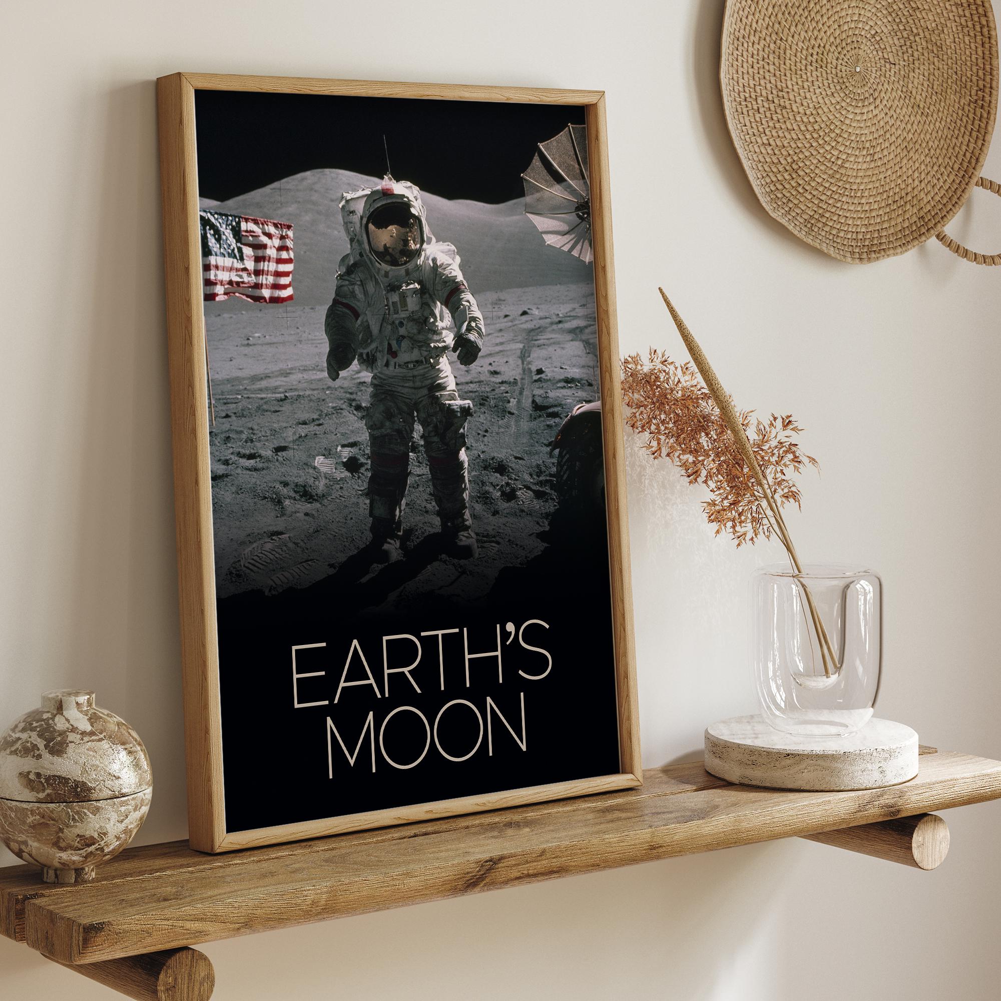 Moon NASA Space Travel Poster Print | Stars Planets Universe Cosmos - Etsy
