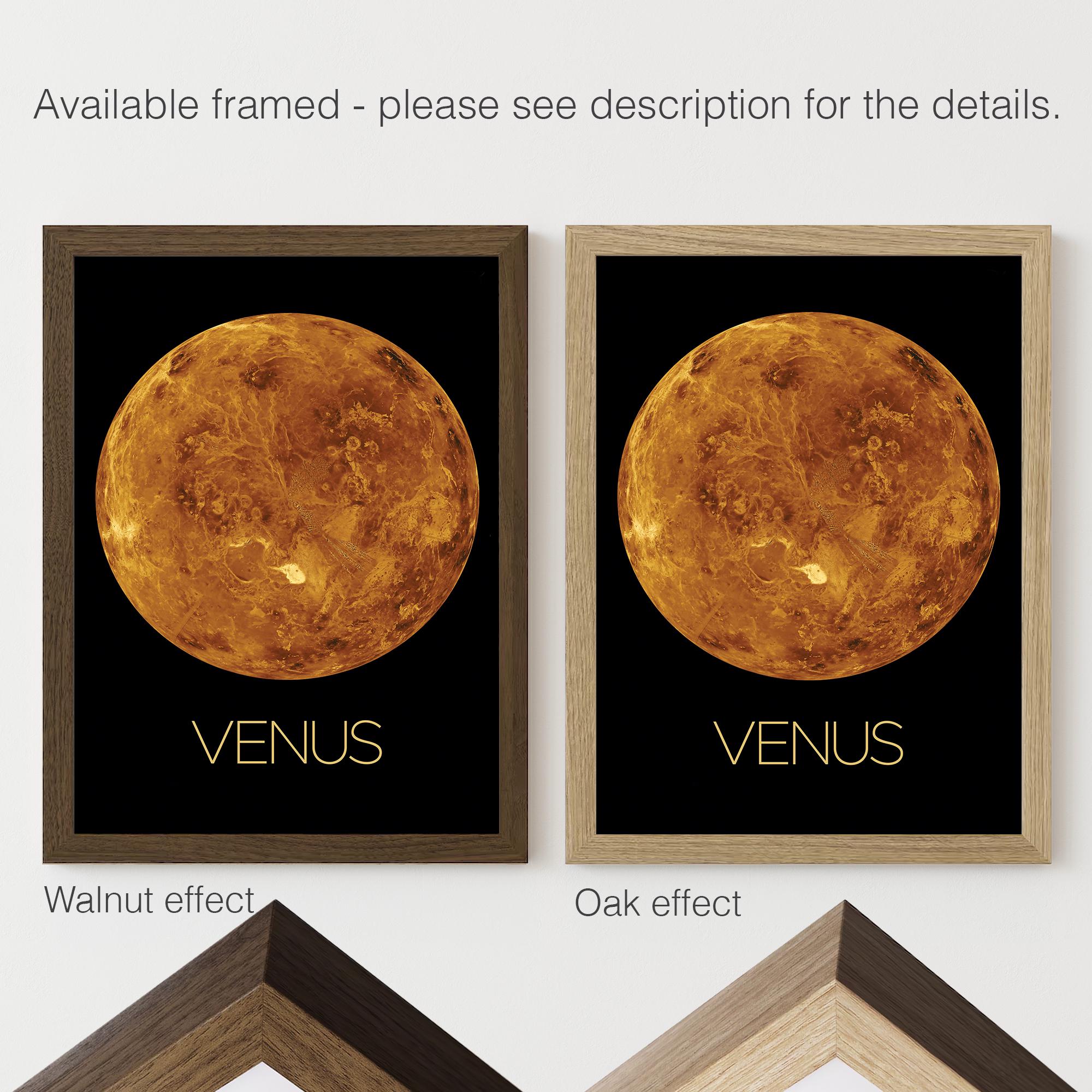 Venus NASA Space Travel Poster Print | Stars Planets Universe