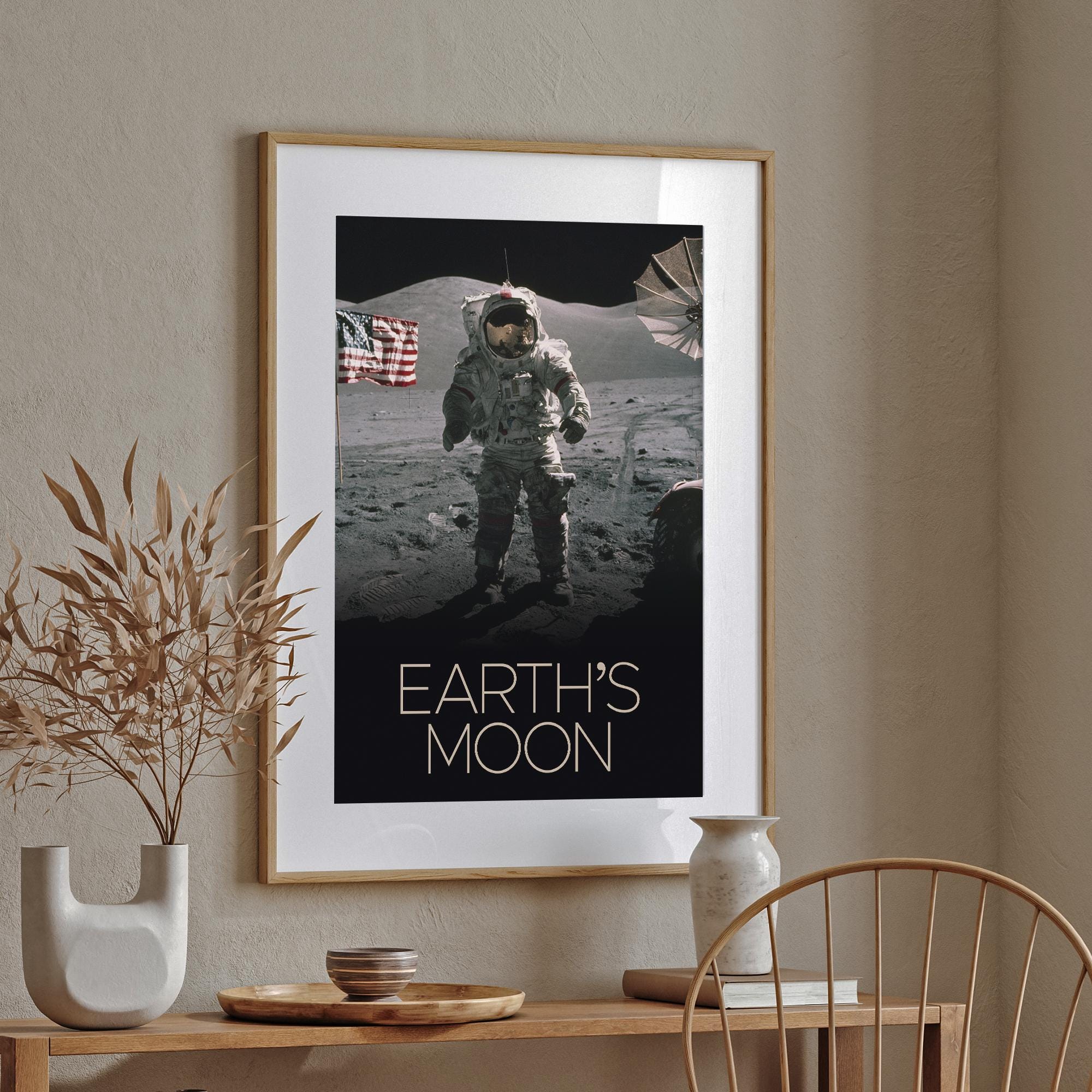 Moon NASA Space Travel Poster Print | Stars Planets Universe Cosmos - Etsy