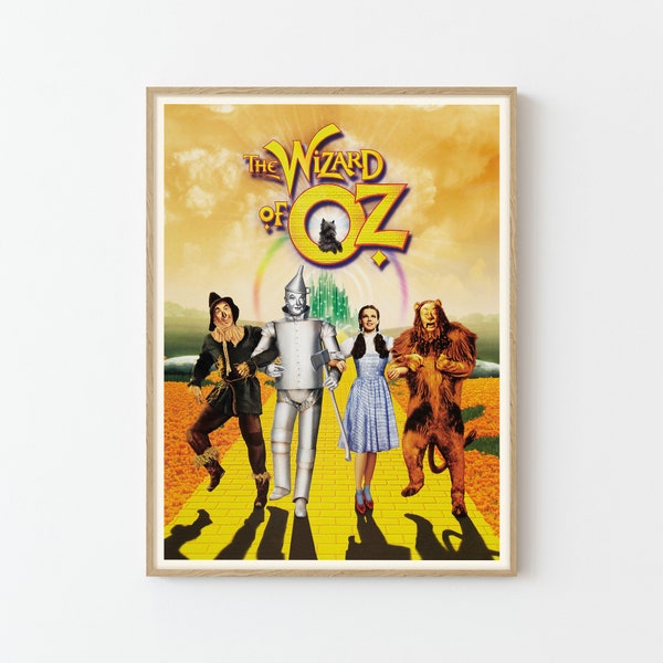 The Wizard of Oz Vintage Movie Advertising Poster Fine Art Print | Home Decor