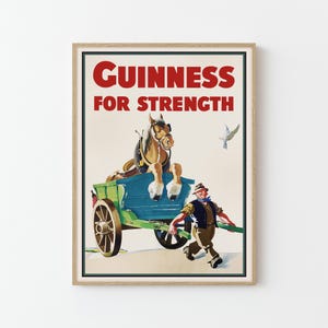 Guinness Vintage Ad Poster Benutzerdefinierte Kunstdruck | Wohnkultur Wandkunst Geschenk