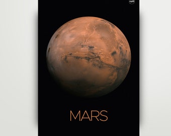 EXPLORE MARS poster  retro classic PLANET OUTER SPACE gem 20‘’X13‘’  inch 01 