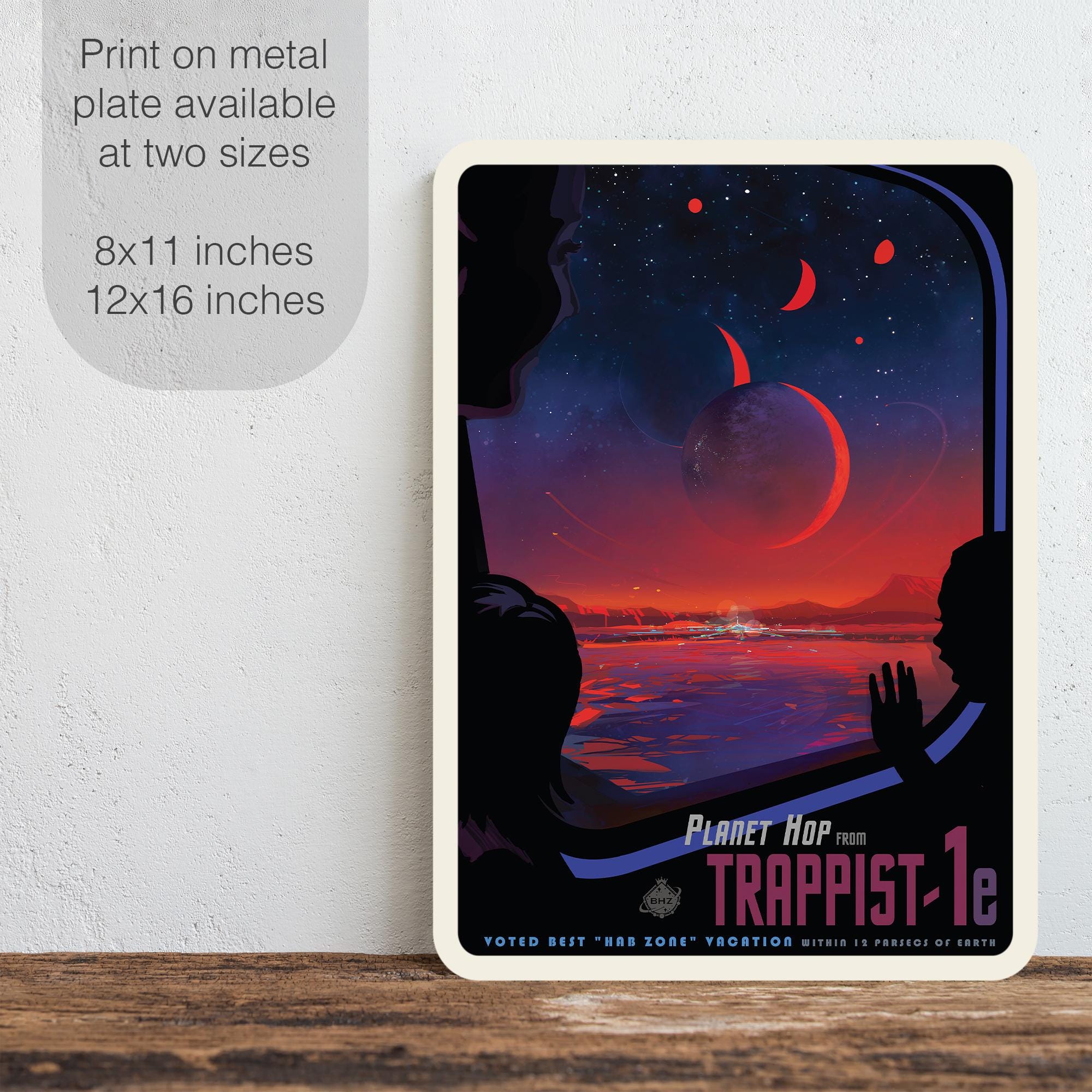 Trappist NASA Space Travel Poster Print | Planet Wall Art | Home Decor ...