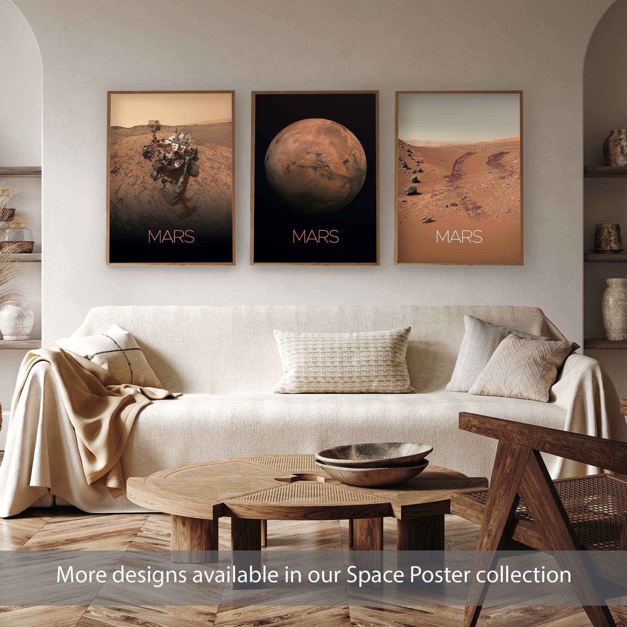Mars NASA Space Travel Poster Print | Stars Planets Universe Cosmos - Etsy