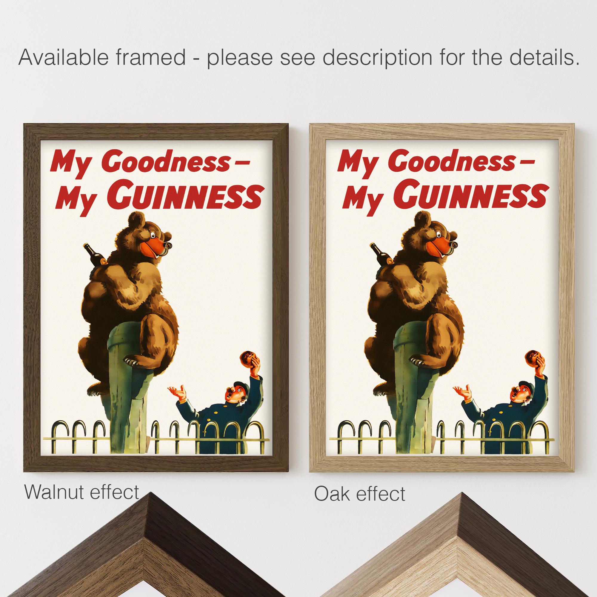 Impresión de póster de Guinness Bear / Anuncio de cerveza irlandesa vintage  John Gilroy - Etsy México, image size:2000x2000