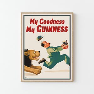 Guinness Vintage Ad Poster Benutzerdefinierte Kunstdruck | Wohnkultur Wandkunst Geschenk