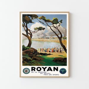 Royan France Vintage Travel Poster Custom Art Print | Home Decor Wall Art Gift