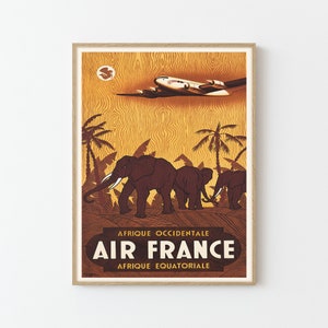Africa Vintage Travel Poster Fine Art Print | Home Decor | Wall Art Print