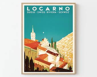 Locarno Switzerland Vintage Travel Poster Fine Art Print | Home Decor | Wall Art Print
