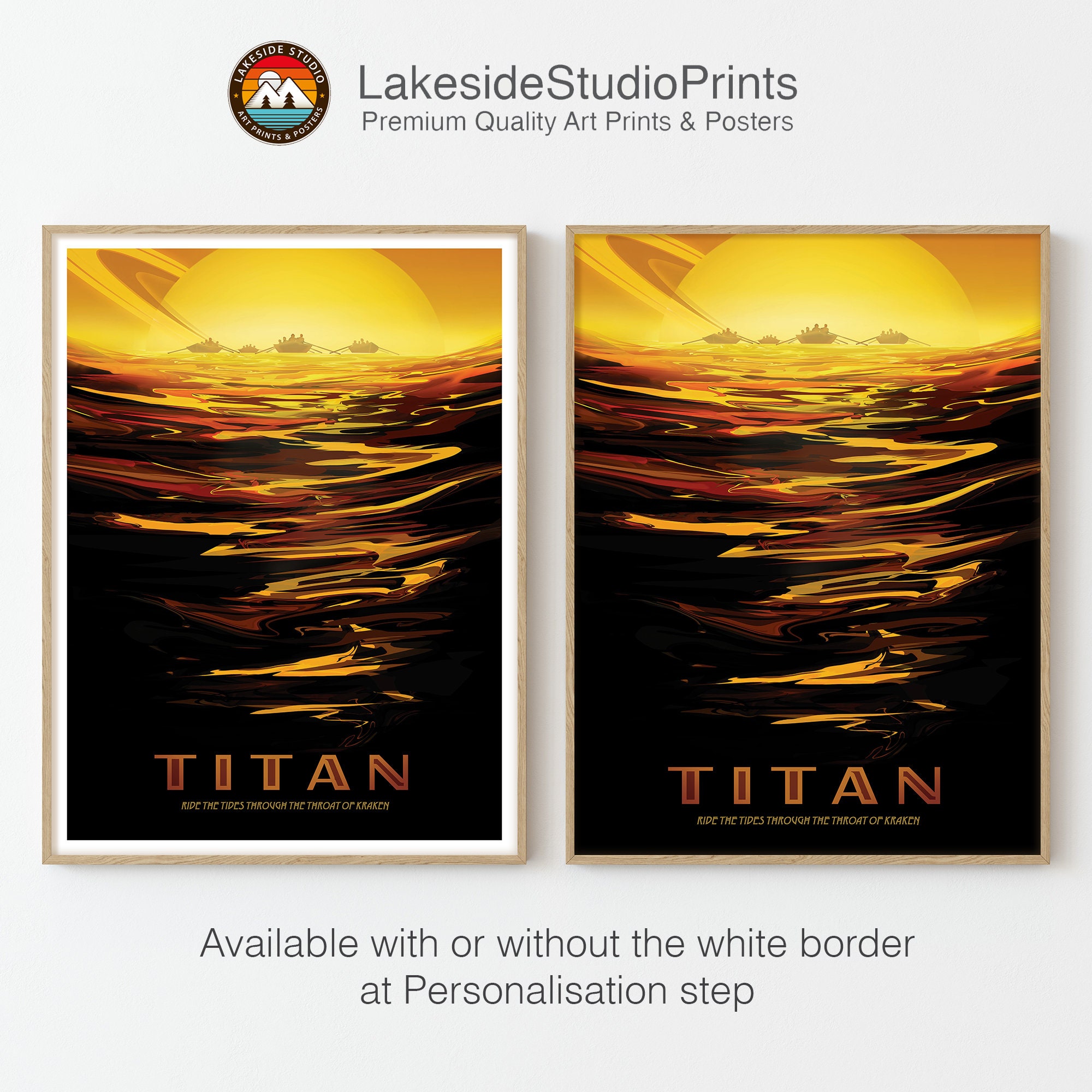 Titan NASA Space Travel Poster Print | Stars Planets Universe Cosmos - Etsy
