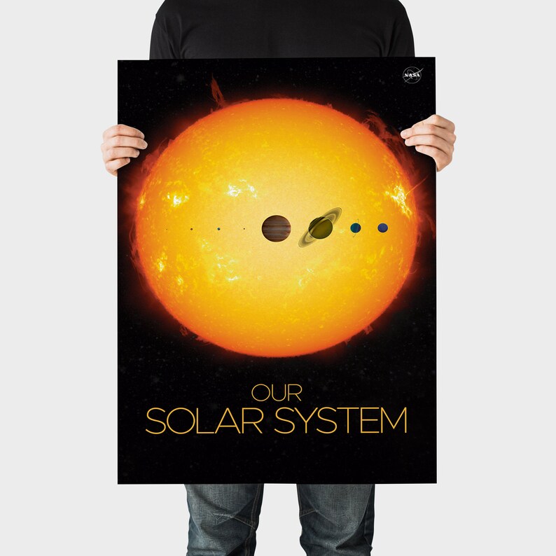 Nasa Our Planets Our Solar System Poster Version A Etsy Uk