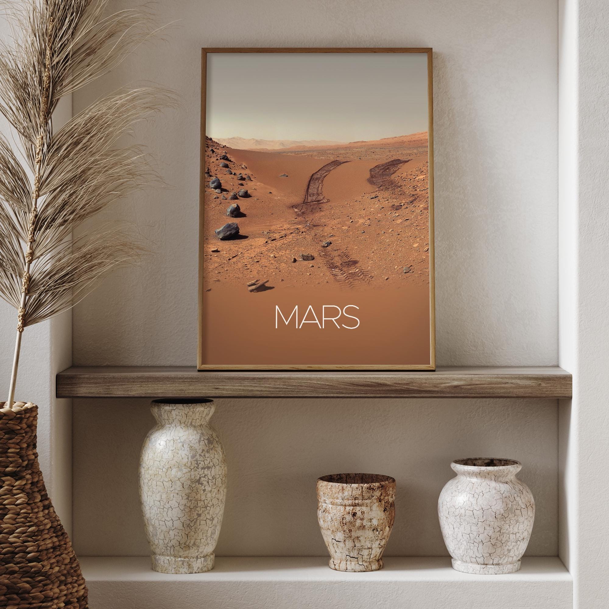 Mars NASA Space Travel Poster Print | Stars Planets Universe Cosmos - Etsy
