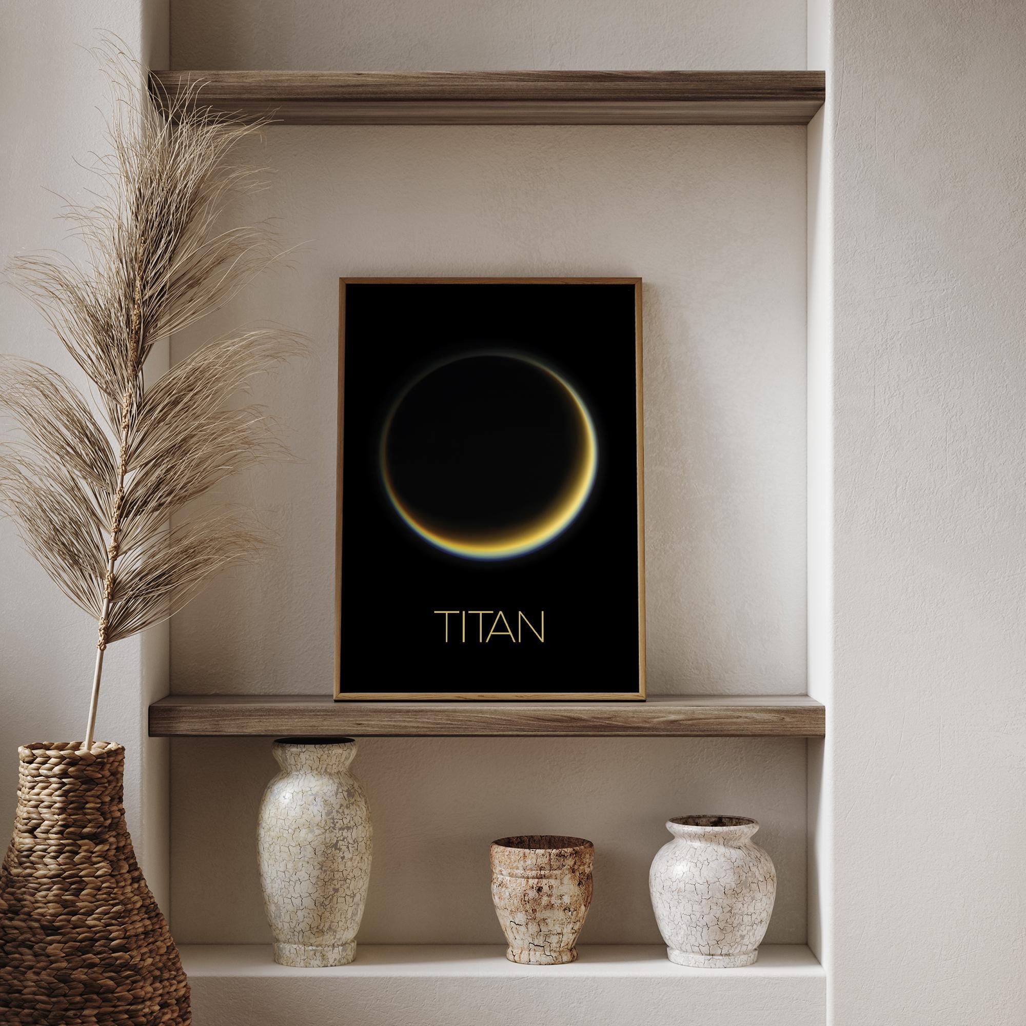 Titan NASA Space Travel Poster Print | Stars Planets Universe Cosmos - Etsy
