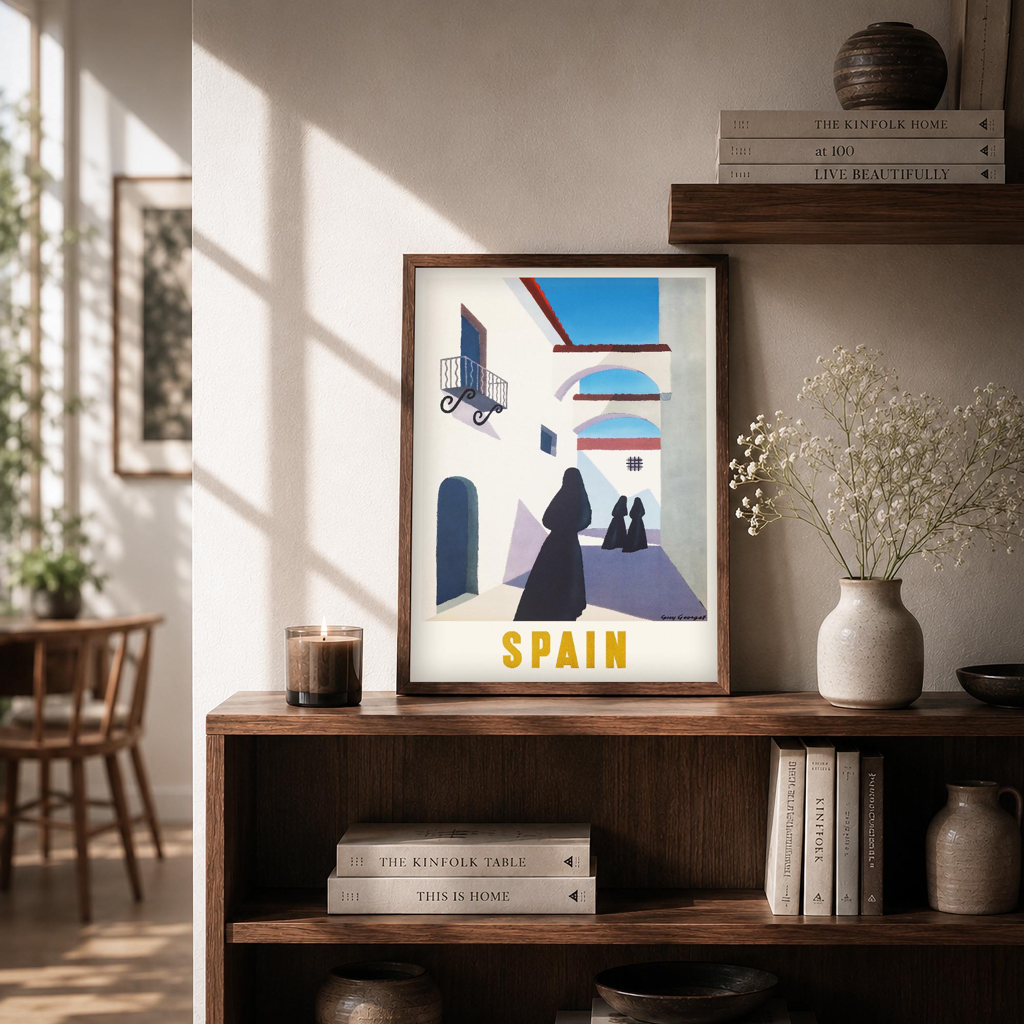 スペイン マドリード 旅行ポスター 印刷可能な壁掛けアート
