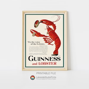 Plakat Guinness Vintage | Pobieranie cyfrowe | Sztuka ścienna retro | Galeria ścienna Wystrój domu