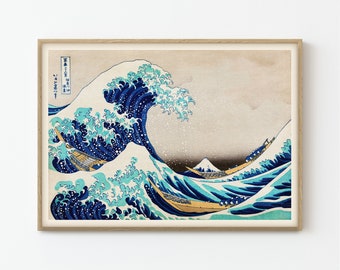 The Great Wave | Under the Wave off Kanagawa Japanese Fine Art Print | Home Decor