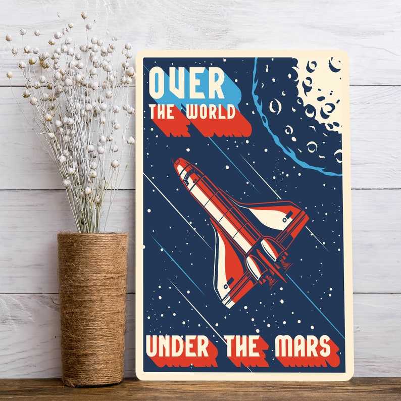 Mars NASA Space Travel Poster Print | Planet Wall Art | Home Decor - Etsy
