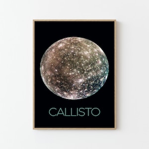 Callisto NASA Space Travel Poster Print | Stars Planets Universe Cosmos
