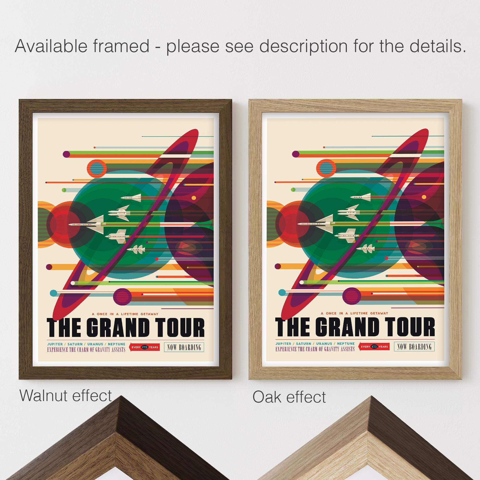 Grand Tour NASA Space Travel Poster Print | Stars Planets Universe ...