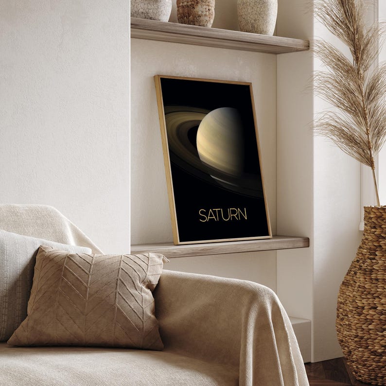 Saturn NASA Space Travel Poster Print | Stars Planets Universe Cosmos ...