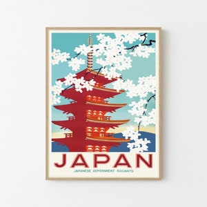 Japan Vintage Travel Poster Fine Art Print | Home Decor | Wall Art Print